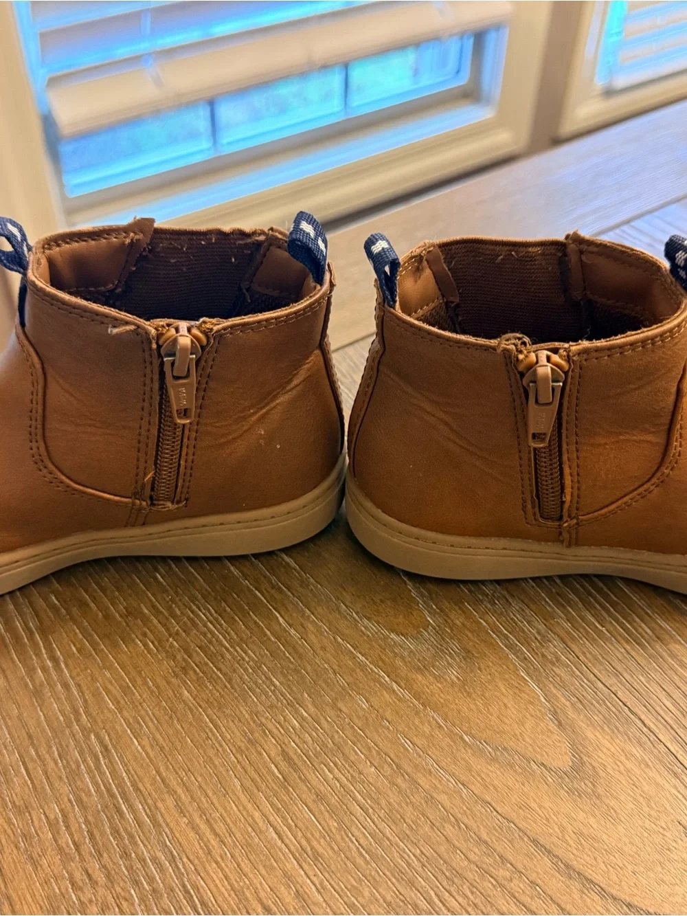 Size 11 Boys Cat & Jack Toddler Brown Pull-Tab Ankle Boots